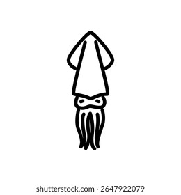 cuttlefish icon vector, line style icon