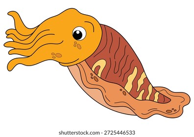 Tintenfisch einzeln auf weißem Hintergrund