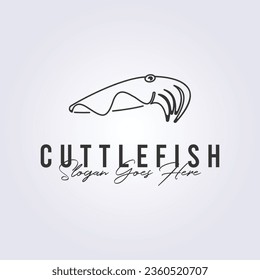 cuttlefish logo seafood icon symbol vector illustration design