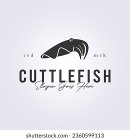 cuttlefish logo seafood icon symbol vector illustration design