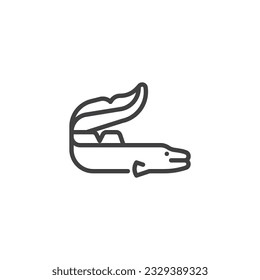 Cuttlefish molluscs line icon. linear style sign for mobile concept and web design. Cuttlefish outline vector icon. Symbol, logo illustration. Vector graphics
