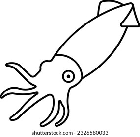 cuttlefish octopus mollusc cephalopod squid fish Outline