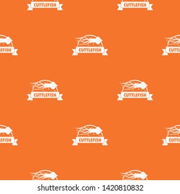 Cuttlefish shop pattern vector orange for any web design best