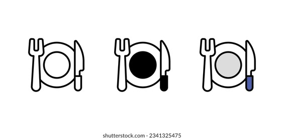 Cuttlery icon design with white background stock illustration