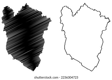 Cutzamala municipality (Free and Sovereign State of Guerrero, Mexico, United Mexican States) map vector illustration, scribble sketch Cutzamala de Pinzón map