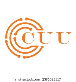CUU letter design. CUU letter technology logo design on white background. CUU Monogram logo design for entrepreneur and business