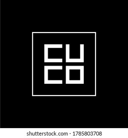 cuuo / cuc0 initial logo monogram, and can be editable
