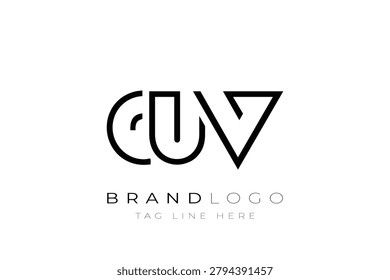 CUV abstract letter logo design. Modern Business Logo Design With Abstract Typography and Contemporary Style