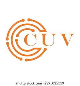 CUV letter design. CUV letter technology logo design on white background. CUV Monogram logo design for entrepreneur and business