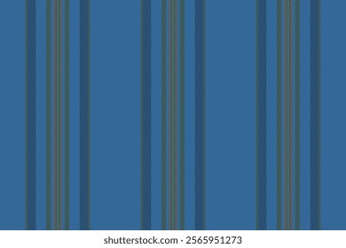 Cuxurious fabric pattern background, aqua seamless stripe texture. Copular vector lines textile vertical in cyan and dark colors palette.