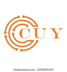 CUY Letter Design. CUY Letter Technology Logo-Design auf weißem Hintergrund. CUY Monogram Logo-Design für Unternehmer und Unternehmen