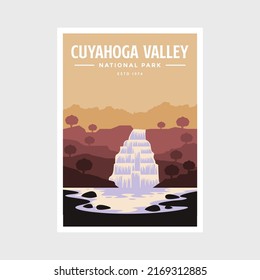 Cuyahoga Valley National Park poster vector illustration design