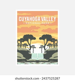 Cuyahoga Valley National Park poster vector illustration design