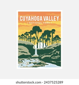 Cuyahoga Valley National Park poster vector illustration design