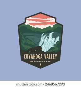 Cuyahoga Valley National Park Vintage Logo Vektorgrafik Symbol Illustration Design