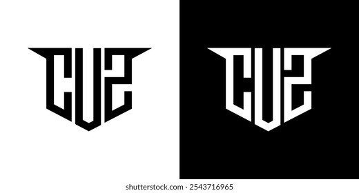 CUZ letter logo design with white background in illustrator, vector logo modern alphabet font overlap style, calligraphy designs for logo, Poster, Invitation, etc.
