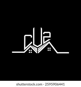 CUZ Real State logo design, CUZ simple and modern logo. CUZ luxurious alphabet design  