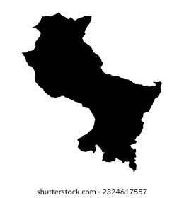 Cuzco map, region in Peru. Vector Illustration.