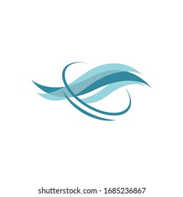 cuztomize creative modern water wave logo design vector symbol and icon illustration