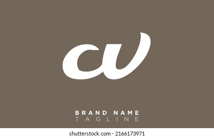 CV Alphabet letters Initials Monogram logo VC, C and V