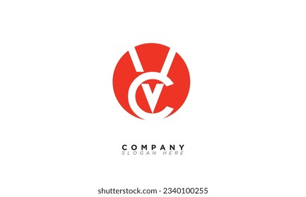 Letras alfabetas CV Iniciales logotipo de monograma VC, C y V