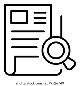 Cv analysis icon outline vector. Job curriculum. Review resume