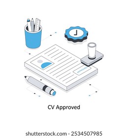 CV Ilustração de stock isométrica aprovada. EPS Ilustração do estoque de arquivos