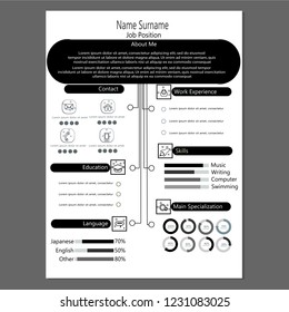 cv business template vector