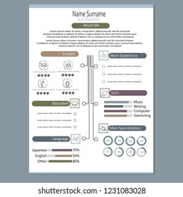 cv business template vector