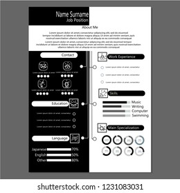 cv business template vector