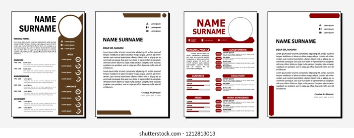 cv chocolate and red mars color template
