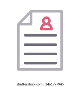 cv colour line vector icon