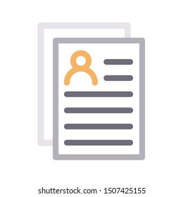 cv colour line vector icon