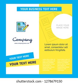 CV Company Brochure Template. Vector Busienss Template