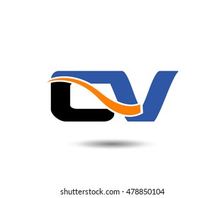 CV company linked letter logo
