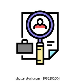 cv confirmation color icon vector. cv confirmation sign. isolated symbol illustration