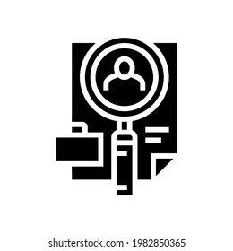 cv confirmation glyph icon vector. cv confirmation sign. isolated contour symbol black illustration