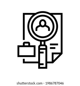 cv confirmation line icon vector. cv confirmation sign. isolated contour symbol black illustration
