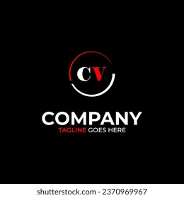 Plantilla de diseño de logotipo para letras modernas creativas de CV