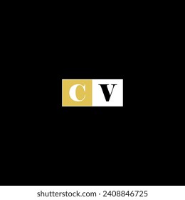 Plantilla de diseño de logotipo para letras modernas creativas de CV