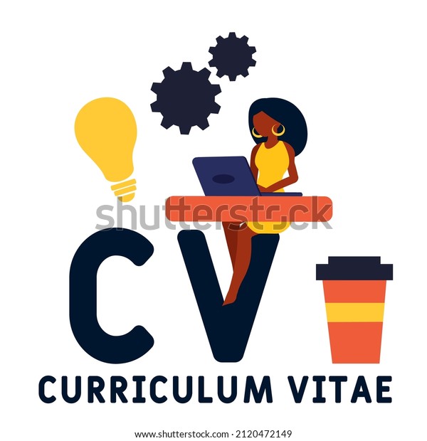 Cv Curriculum Vitae Acronym Business Concept เวกเตอร์สต็อก (ปลอดค่า