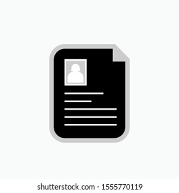 
CV : Curriculum Vitae Icon - Vector, Sign and Symbol for Design, Presentation, Website or Apps Elements.