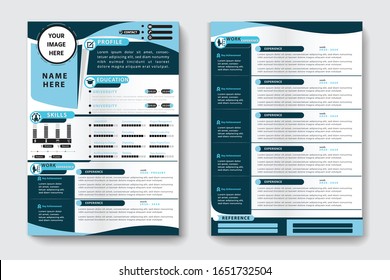 CV Curriculum Vitae professional Template Infographic