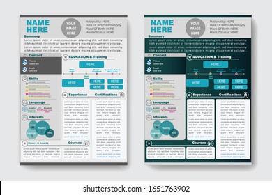 CV Curriculum Vitae professional Template Infographic
