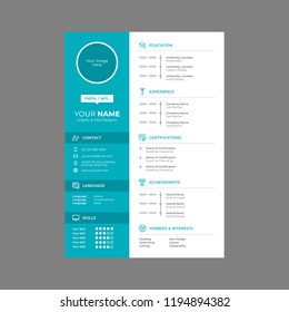 cv design with line icon