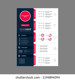 Cv Design With Line Icon