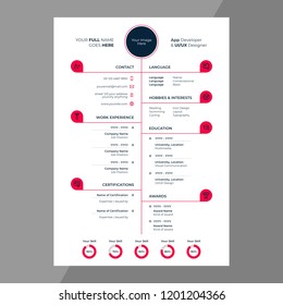 cv design with line icons