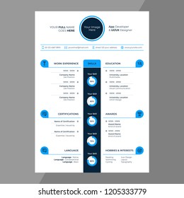 cv design with line icons