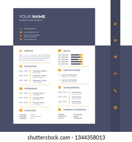 cv design template with icons included