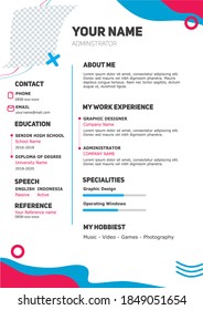 CV Design template for your business work. Simple and easy to use